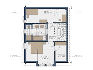 Fertighaus SmartSpace Doppelhäuser von SCHWABENHAUS Schlüsselfertig ab 308171€, Satteldach-Klassiker Außenansicht 17