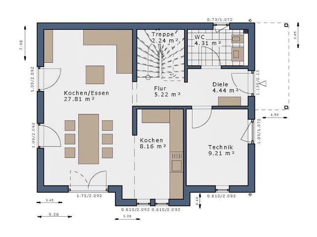 Fertighaus SmartSpace Einfamilienhäuser von SCHWABENHAUS Schlüsselfertig ab 295290€, Satteldach-Klassiker Außenansicht 4
