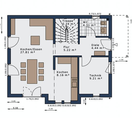 Schwabenhaus - SmartSpace E-120 E1 Floorplan 1