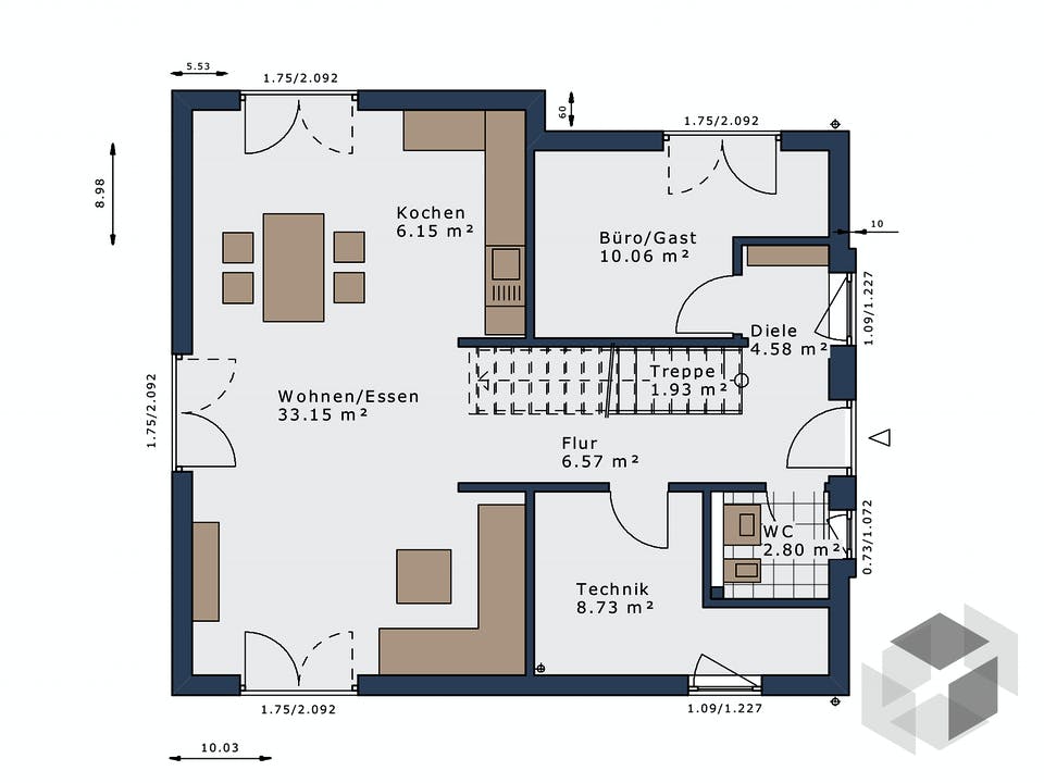SmartSpace-E-140 E1 von Schwabenhaus Grundriss