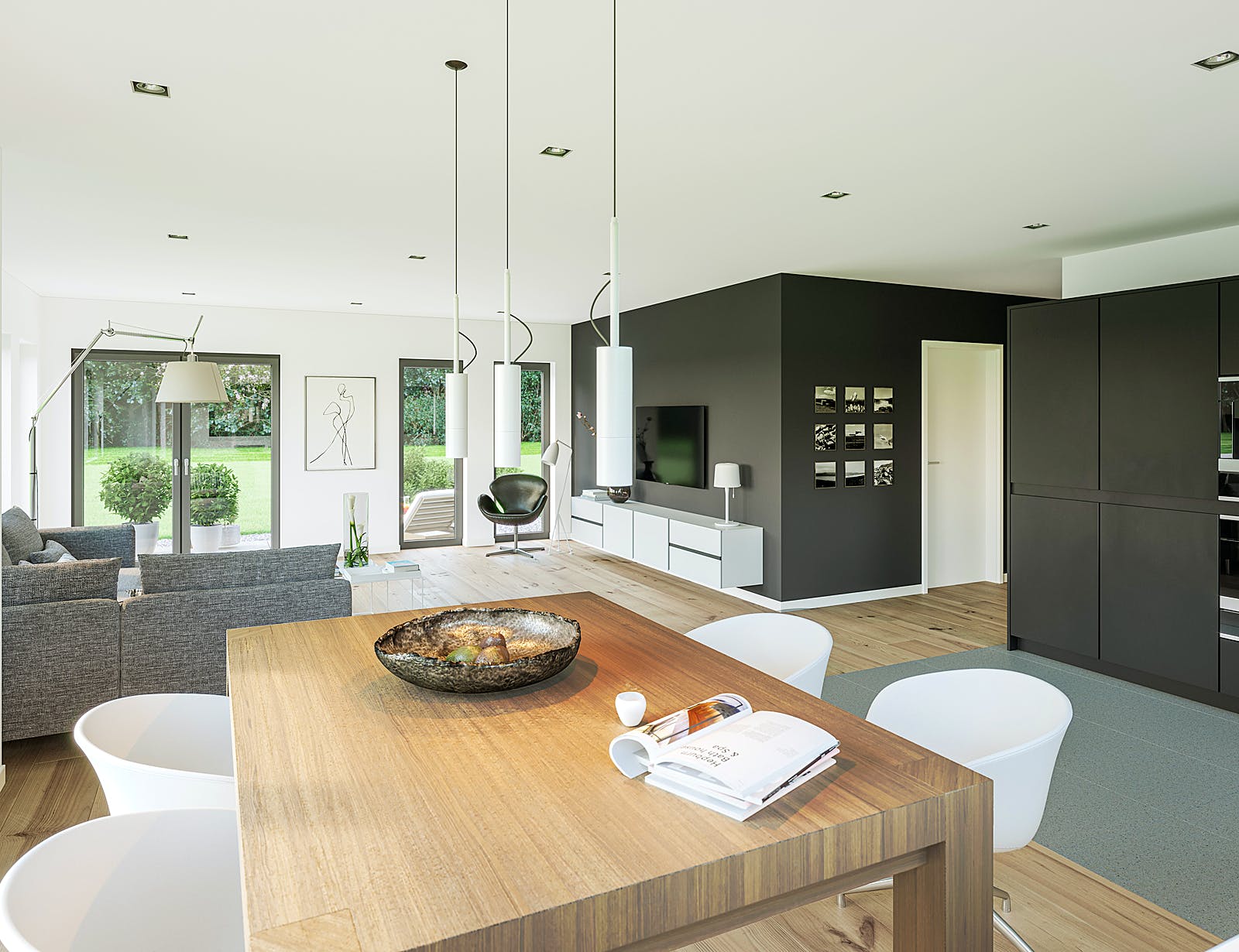 Fertighaus Solitaire-B-090 E2 von SCHWABENHAUS Schlüsselfertig ab 361302€, Bungalow Innenansicht 1