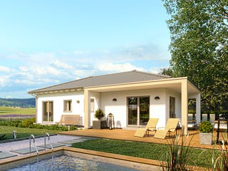 Fertighaus Solitaire-B-090 E2 von SCHWABENHAUS Schlüsselfertig ab 355235€, Bungalow Außenansicht 1