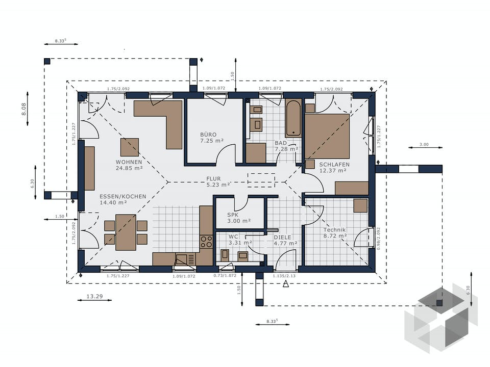 Solitaire-B-090 E2 von Schwabenhaus Grundriss