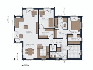 Fertighaus Solitaire-B-110 E3 von SCHWABENHAUS Schlüsselfertig ab 389173€, Bungalow Grundriss 1