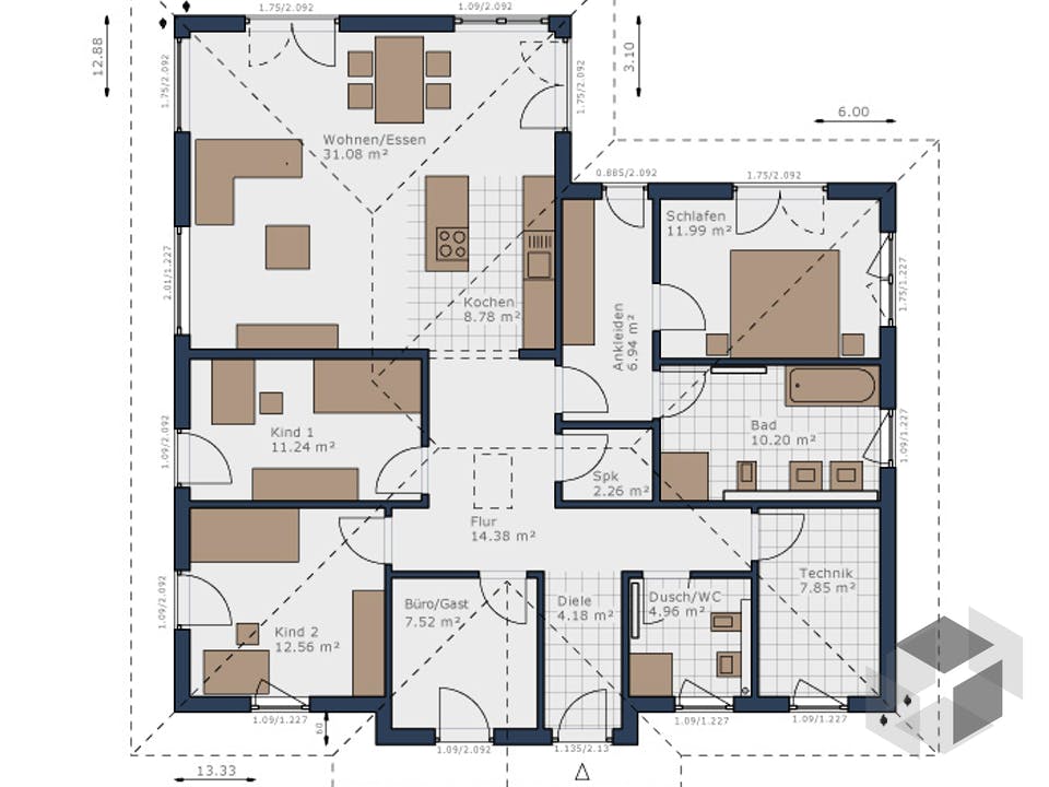 Solitaire-B-130 E1 von Schwabenhaus Grundriss