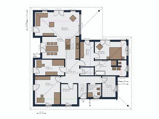 Fertighaus Solitaire-B-130 E4 von SCHWABENHAUS Schlüsselfertig ab 504691€, Bungalow Grundriss 1