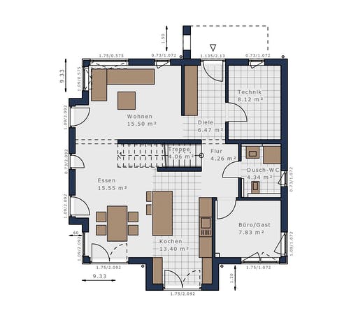 Schwabenhaus - Solitäire E-145 E5 Floorplan 1