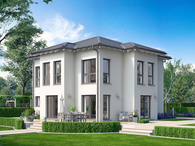 Fertighaus Solitaire-E-145 E7 von SCHWABENHAUS Schlüsselfertig ab 436394€, Stadtvilla Außenansicht 1