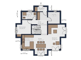 Fertighaus Solitaire-E-145 E7 von SCHWABENHAUS Schlüsselfertig ab 436394€, Stadtvilla Grundriss 1
