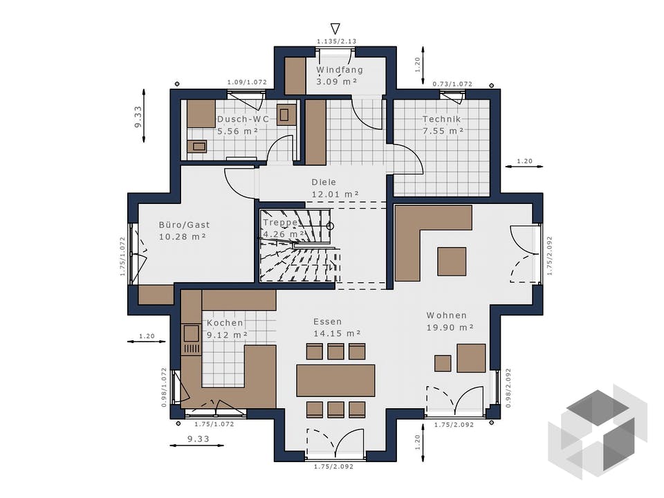 Solitaire-E-145 E7 von Schwabenhaus Grundriss