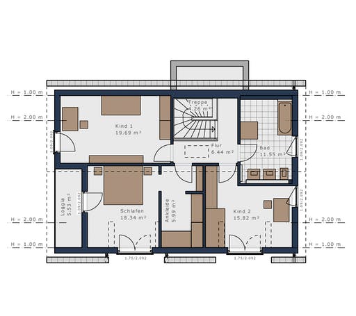 Schwabenhaus - Solitäire E-155 E1 Floorplan 2