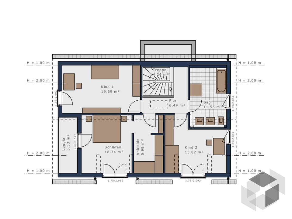 Solitaire-E-155 E1 von Schwabenhaus Grundriss