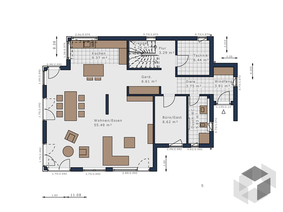 Solitaire-E-155 E4 von Schwabenhaus Grundriss