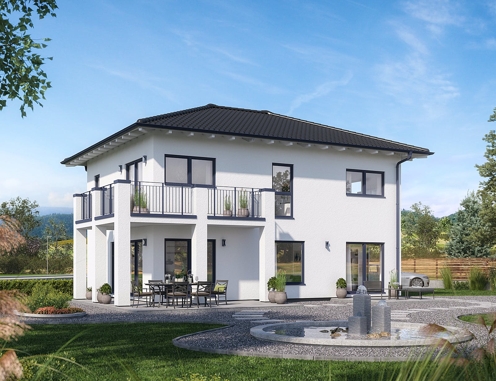 Fertighaus Solitaire-E-155 E7 von SCHWABENHAUS Schlüsselfertig ab 438235€, Stadtvilla Außenansicht 1