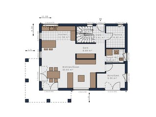 Fertighaus Solitaire-E-155 E7 von SCHWABENHAUS Schlüsselfertig ab 455928€, Stadtvilla Grundriss 1