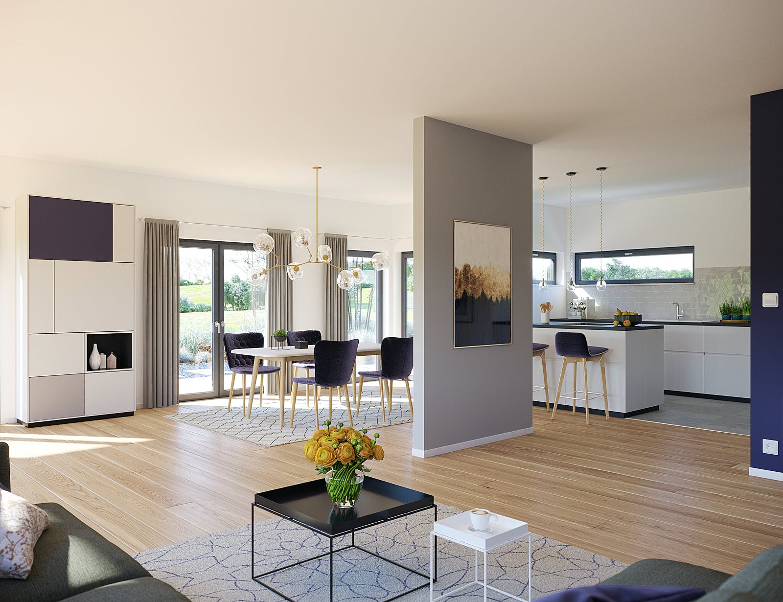 Fertighaus Solitaire-E-155 E9 von SCHWABENHAUS Schlüsselfertig ab 436188€, Cubushaus Innenansicht 1