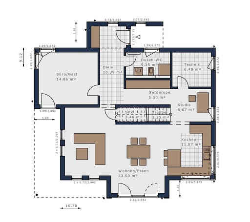 Schwabenhaus - Solitäire E-165 E3 Floorplan 1