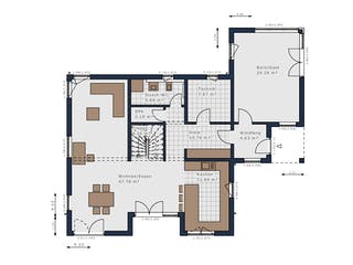 Fertighaus Solitaire-E-165 E7 von SCHWABENHAUS Schlüsselfertig ab 469839€, Stadtvilla Grundriss 1