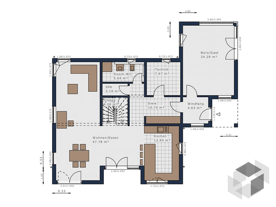 Solitaire-E-165 E7 von Schwabenhaus Grundriss