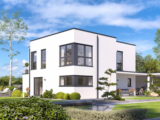 Fertighaus Solitaire-E-165 E9 von SCHWABENHAUS Schlüsselfertig ab 505097€, Cubushaus Außenansicht 1