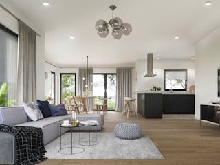 Fertighaus Solitaire Einfamilienhäuser von SCHWABENHAUS Schlüsselfertig ab 348208€, Satteldach-Klassiker Außenansicht 6