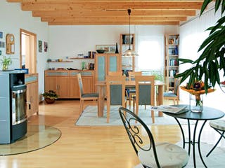 Fertighaus Schwäbisch Hall von Keitel-Haus, Pultdachhaus Innenansicht 1