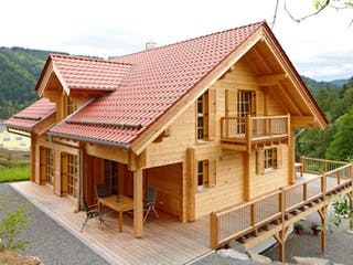Blockhaus Schwarzwald von Rems-Murr-Holzhaus Ausbauhaus ab 404850€, Stadtvilla Außenansicht 3