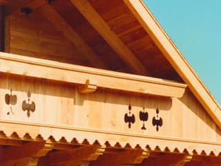 Fertighaus Schwarzwaldhaus von TIROLIA Ausbauhaus ab 161800€, Blockhaus Außenansicht 3