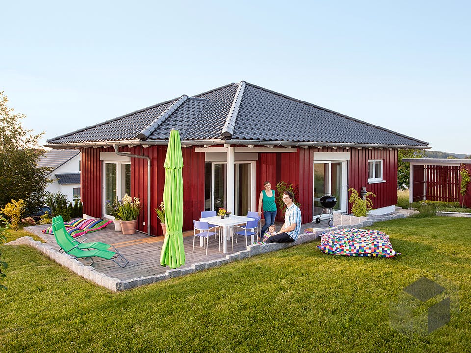 E 10-129.2 - Skandinavischer Bungalow von SchwörerHaus Außenansicht
