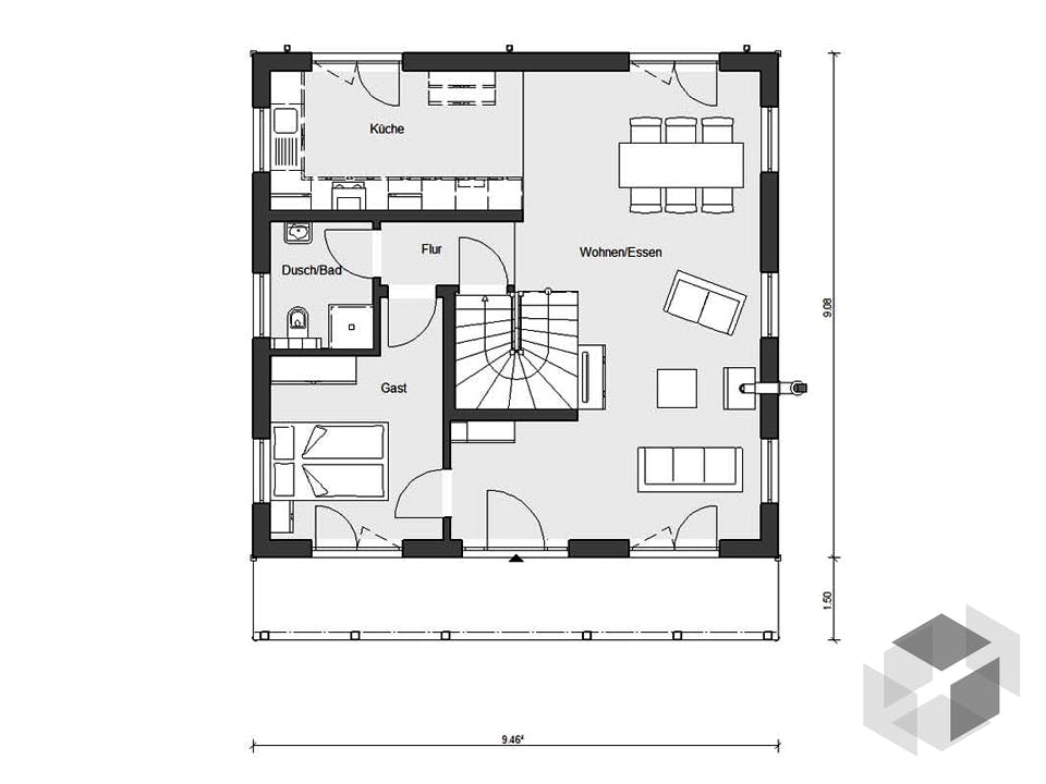 E 15-142.5 - Country-Haus von SchwörerHaus Grundriss