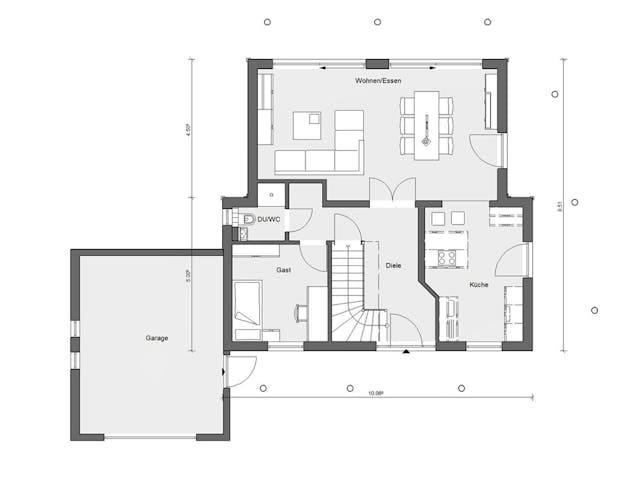 Fertighaus E 15-146.3 - Young Family Home 1 von SchwörerHaus Schlüsselfertig ab 483578€, Pultdachhaus Grundriss 1