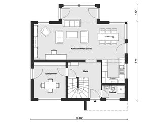 Fertighaus E 15-149.10 - Individuell geplantes Aktionshaus von SchwörerHaus Schlüsselfertig ab 457246€, Grundriss 1