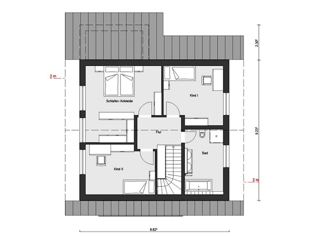 Fertighaus E 15-153.1 - Sonneninselhaus von SchwörerHaus - Österreich Schlüsselfertig ab 414370€, Grundriss 2