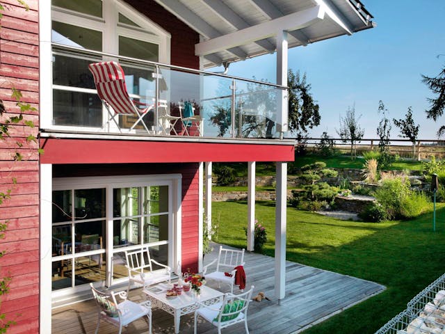 Fertighaus E 15-153.2 - Fertighaus mit Doppelgarage von SchwörerHaus Schlüsselfertig ab 456675€, Außenansicht 3