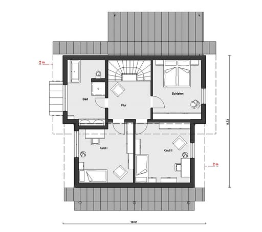 Fertighaus E 15-154.1 - Fertighaus mit Holz von SchwörerHaus Schlüsselfertig ab 426080€, Pultdachhaus Grundriss 2