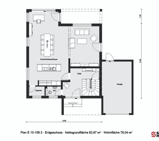 Schwörer - E15-158.3 Floorplan 1