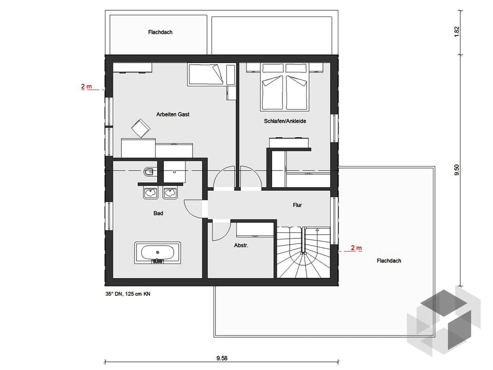 E 15-158.3 - Modernes Satteldachhaus von SchwörerHaus Grundriss