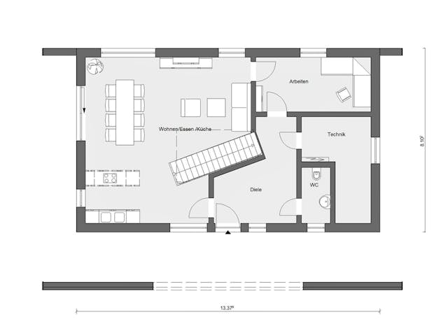 Fertighaus E 15-170.1 - Musterhaus Helmstorf von SchwörerHaus - Österreich Schlüsselfertig ab 651970€, Grundriss 1 Fertighaus E 15-170.1 - Musterhaus Helmstorf von SchwörerHaus - Österreich Schlüsselfertig ab 651970€, Grundriss 1