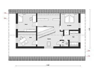 Fertighaus E 15-170.1 - Musterhaus Helmstorf von SchwörerHaus Schlüsselfertig ab 641560€, Satteldach-Klassiker Grundriss 2