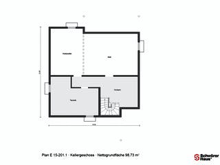 Fertighaus E 15-201.1 - Plusenergiehaus von SchwörerHaus Schlüsselfertig ab 566696€, Satteldach-Klassiker Grundriss 3