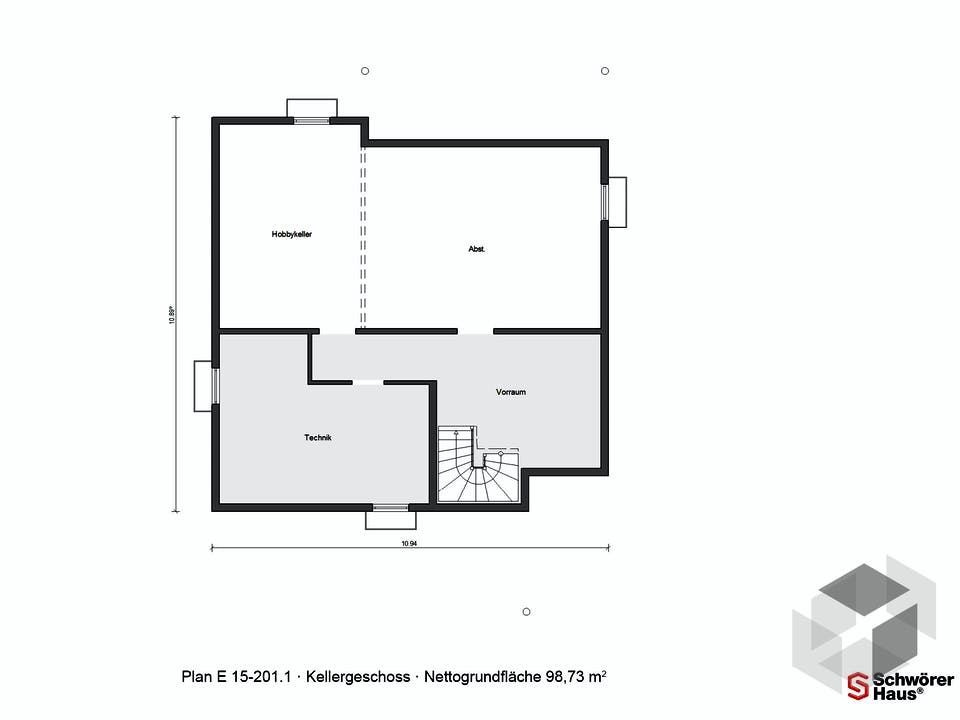 E 15-201.1 - Plusenergiehaus von SchwörerHaus Grundriss