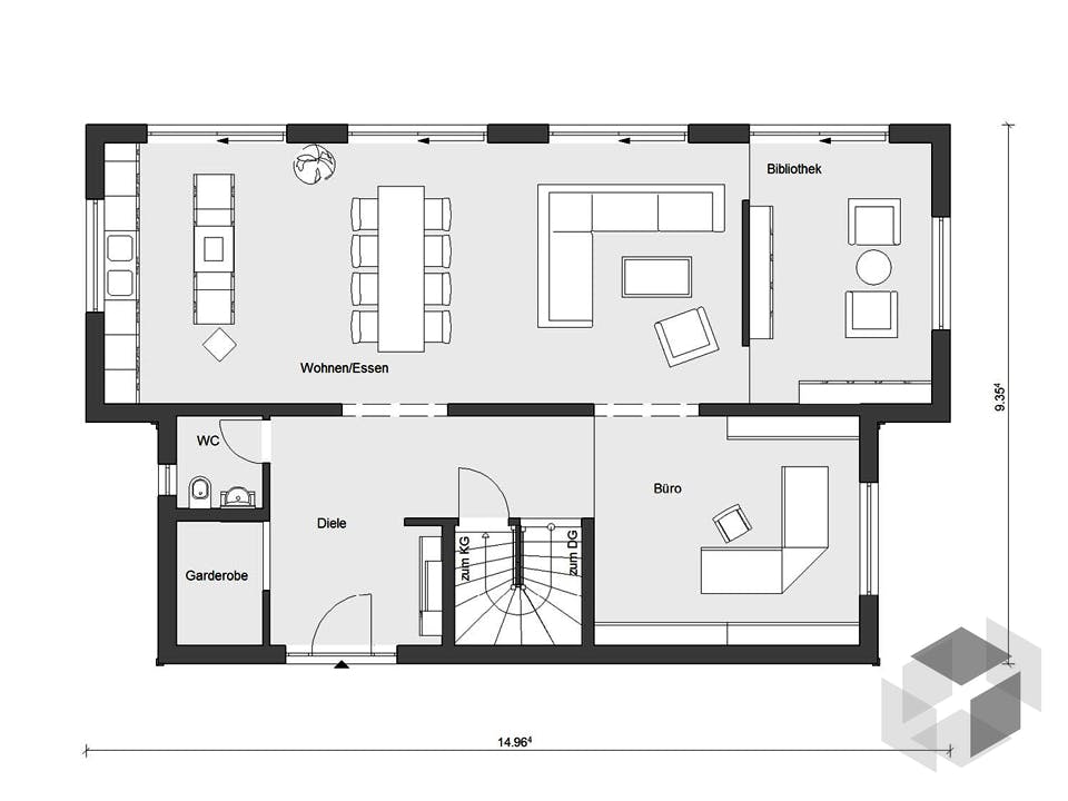 E 15-217.1 - Fertighaus mit 200 qm von SchwörerHaus Grundriss