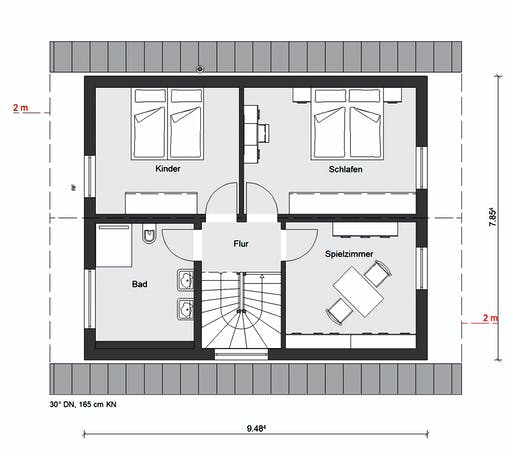 Fertighaus E 15-121.7 - Kundenhaus mit Eigenleistungen von SchwörerHaus Schlüsselfertig ab 340725€, Grundriss 2