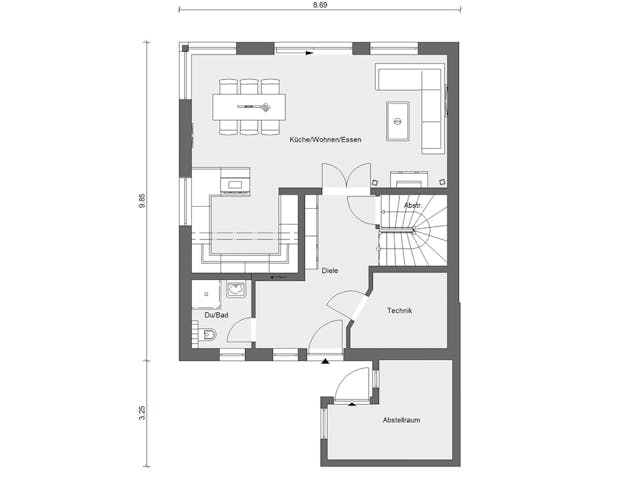 Fertighaus E 20-135.4 - Doppelhaus als Effizienzhaus 40 Plus von SchwörerHaus Schlüsselfertig ab 480730€, Grundriss 1 Fertighaus E 20-135.4 - Doppelhaus als Effizienzhaus 40 Plus von SchwörerHaus Schlüsselfertig ab 480730€, Grundriss 1