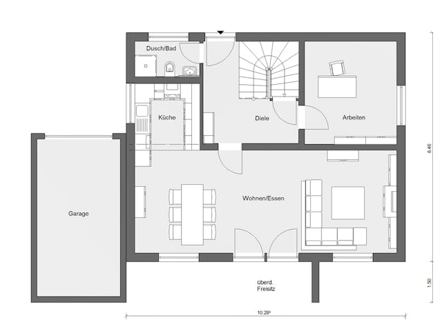 Fertighaus E 20-144.6 - Moderner Bauhausstil von SchwörerHaus Schlüsselfertig ab 383209€, Cubushaus Grundriss 1 Fertighaus E 20-144.6 - Moderner Bauhausstil von SchwörerHaus Schlüsselfertig ab 383209€, Cubushaus Grundriss 1