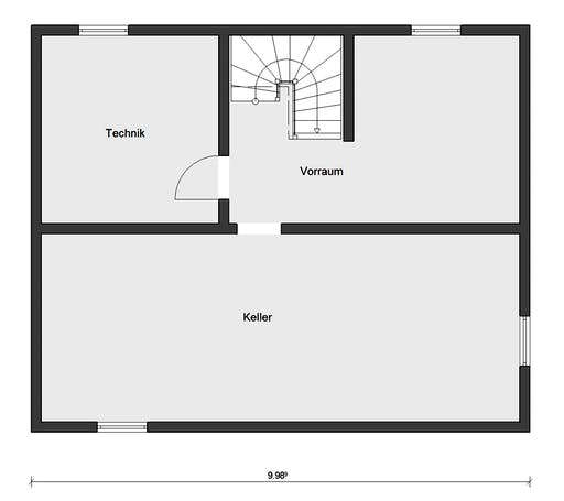 Fertighaus E 20-144.6 - Moderner Bauhausstil von SchwörerHaus Schlüsselfertig ab 358050€, Cubushaus Grundriss 3