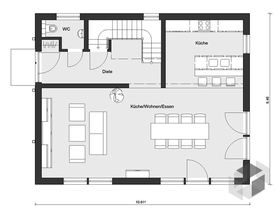 E 20-148.6 - Haus in rot von SchwörerHaus Grundriss