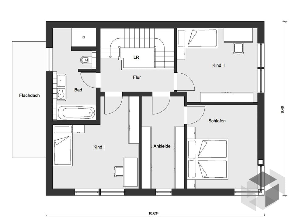 E 20-148.6 - Haus in rot von SchwörerHaus Grundriss