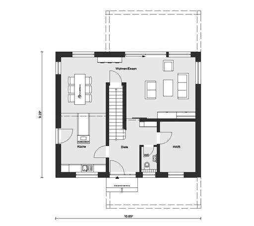 Fertighaus E 20-156.5 - Schwörer-Haus Cube von SchwörerHaus Schlüsselfertig ab 560522€, Cubushaus Grundriss 1