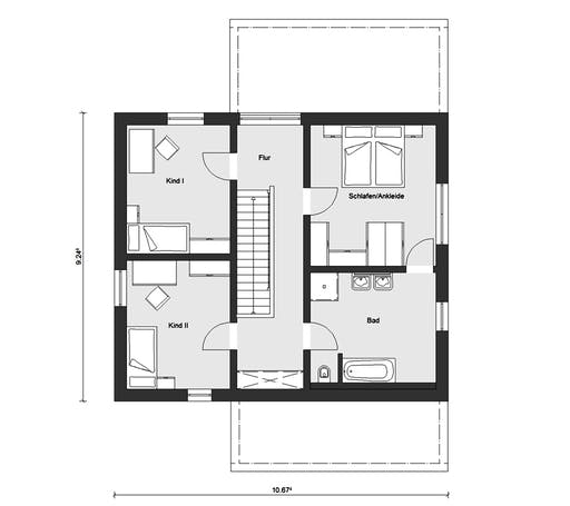 Fertighaus E 20-156.5 - Schwörer-Haus Cube von SchwörerHaus Schlüsselfertig ab 560522€, Cubushaus Grundriss 2